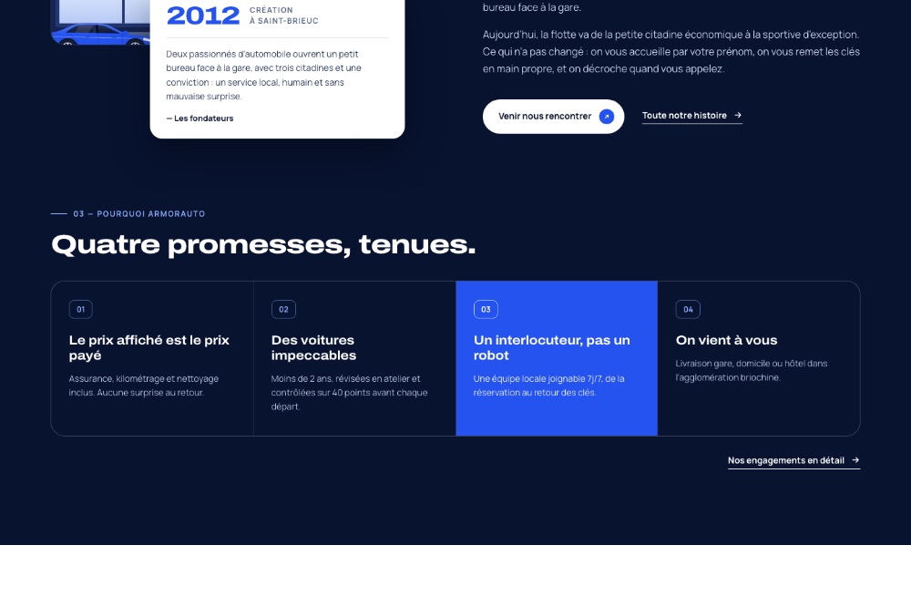 Catalogue de véhicules du site ArmorAuto