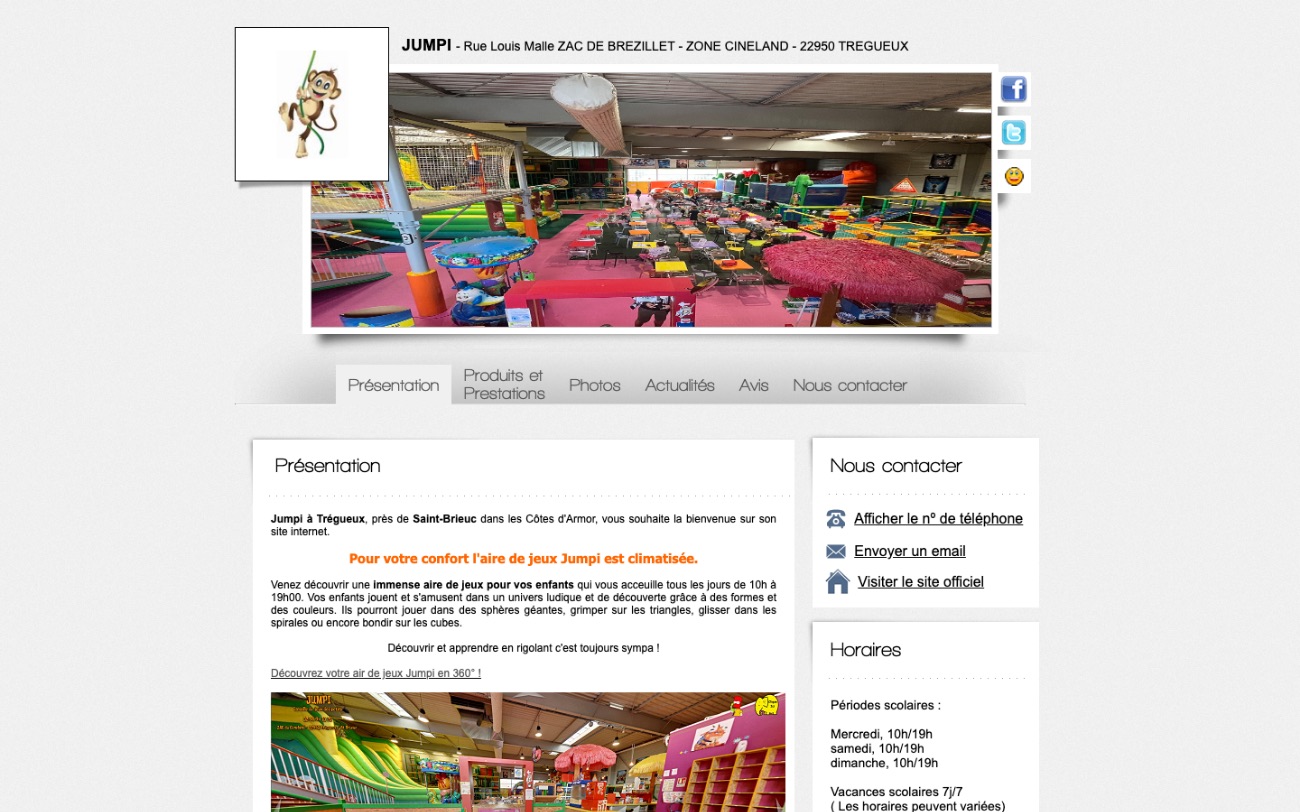 Le site Jumpi avant la refonte : texte dense, mise en page datée, aucun appel à l'action