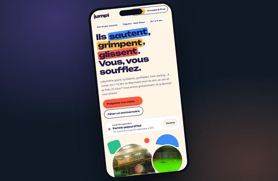 Le site Jumpi vu sur téléphone