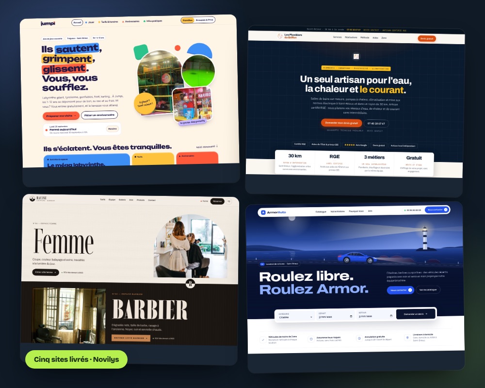 Les sites construits pour Novilys